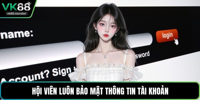 Hội viên luôn bảo mật thông tin tài khoản