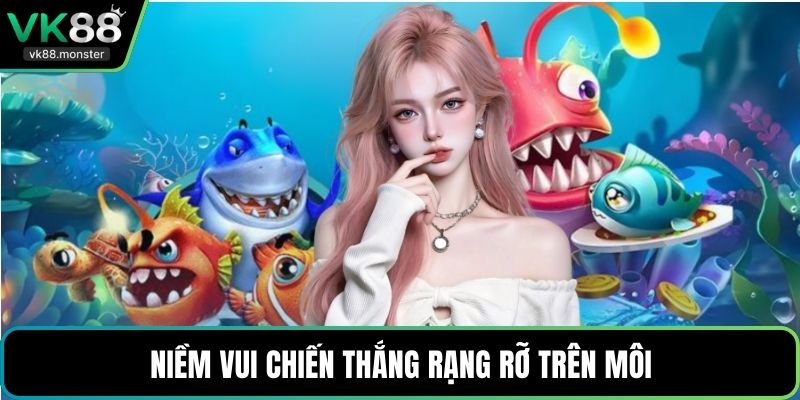 Niềm vui chiến thắng rạng rỡ trên môi