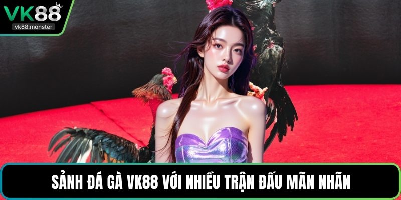 Sảnh đá gà VK88 với nhiều trận đấu mãn nhãn 