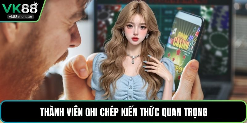 Thành viên ghi chép kiến thức quan trọng
